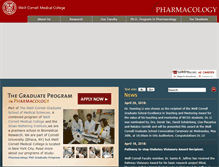 Tablet Screenshot of cornellpharmacology.org
